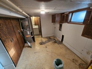 Before photo of laundry room.