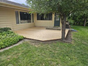 residential back yard deck