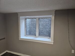 Custom window trim and casing.
