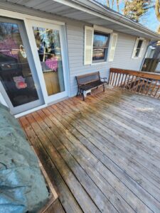 Before deck refinishing.