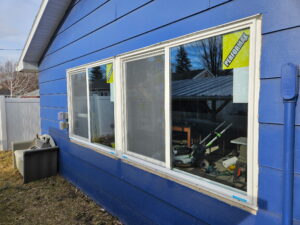 Garage with new windows.
